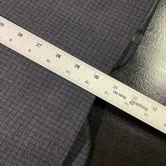 Haggar Collections Sport Coat Men's 40R Poly Wool Navy Mini Check Blazer Jacket - Picture 15 of 15